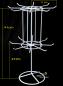 Preview: Verkaufsständer Warenständer mit 2 Etage drehbar Metall 43cm