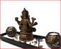 Preview: Zen - Garten mit Ganesha Figur Teelichter Sand Stein Nr: YH071