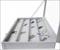 Preview: Schmuckkasten Schmucklade Schaukasten Schmucktablett Glasdeckel für Anhänger Piercring grau