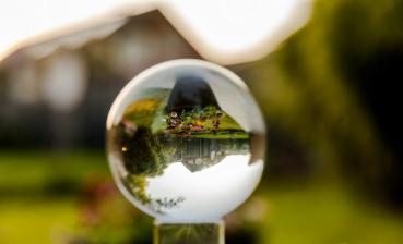 Kristallkugel Wahrsager Glaskugel mit Ständer ø80/100/130/150mm transparent
