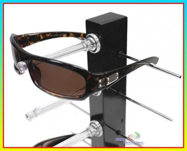 Brillenständer Brillenpräsenter Brillendisplay Brillenhalter für 6 Brillen Acryl schwarz