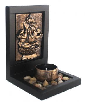 3D Effekt Deko Teelichthalter Fengshui Ganesha Zen Garten Nr:FH28