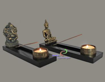 Zen - Garten mit Ganesha Teelicht Räucherstäbchen