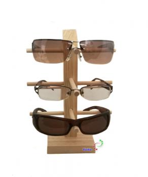 Brillenständer Brillenpräsenter Brillendisplay für 3 Brille Holz-Ständer