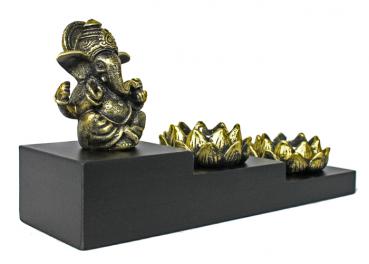 Ganesha Figur auf Podest Teelichthalter Zen-Garten  Nr:YD-300 