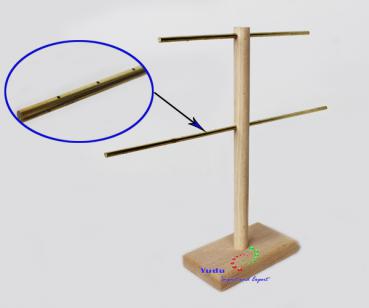 Ohrringständer Ohrringhalter Aufsteller Holzständer Metall Stänge mit Löchern