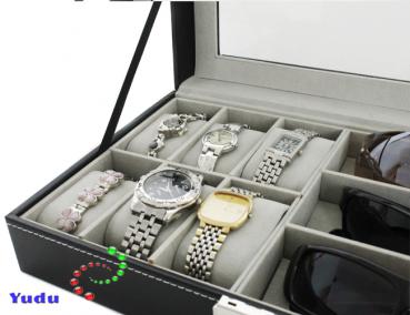 Brillenkoffer Uhrenkoffer Schmuckkoffer Kunstleder W75B