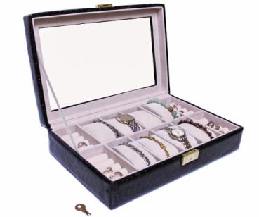 Schmuckkasten Uhrenbox Schaukasten mit Glasdeckel Nr:1210031