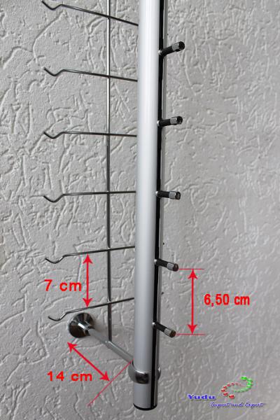 Alu Brillenwandhalter Brillenständer Brillendisplay für 16 Brillen Säule