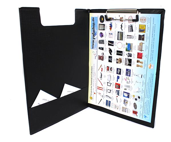 Klemmbrett Schreibplatte mit Innentasche Bügelklemme A4 schwarz