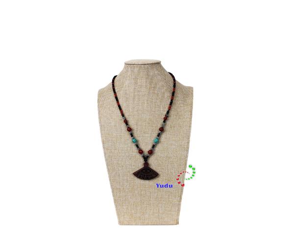 elegante Schmuckbüste Dekobüste edles Design Jute Look