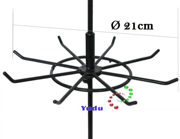 Verkaufsständer mit 2 Kränzen je 8 Haken drehbar Metall