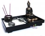 Zen-Garten mit Buddhafigur mit Kerzen Rauchstab Nr:YH-20