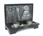 3D Effekt Deko Buddha Teelichthalter Stein Zen-Garten Nr:AB-9016